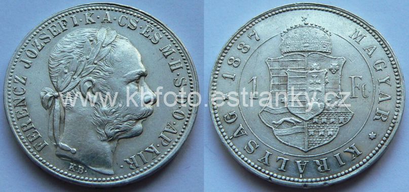 č.025 - 1 zlatník 1887 K.B. 