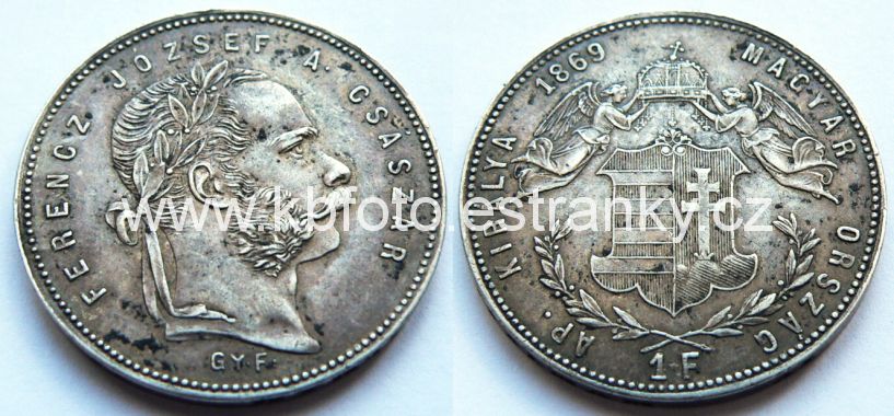 č.027 - 1 zlatník 1869 GY.F. 