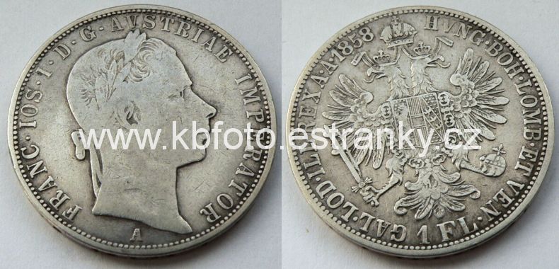 č.031 - 1 zlatník 1858 A , patina