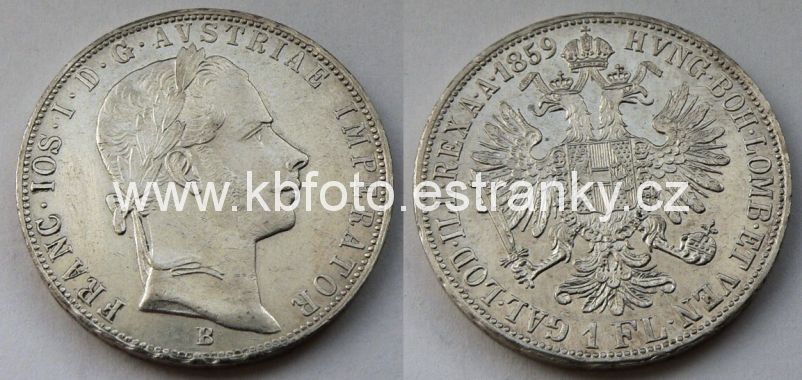 č.036 - 1 zlatník 1859 B , stopa po čištění