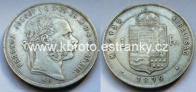 č.037 - 1 zlatník 1879 K.B. , patina