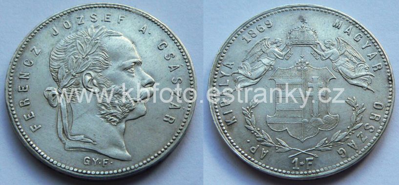 č.046 - 1 zlatník 1869 GY.F. 