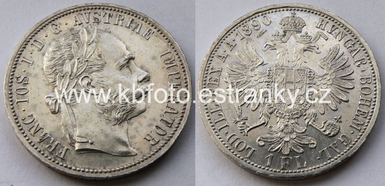 č.048 - 1 zlatník 1890 , patina