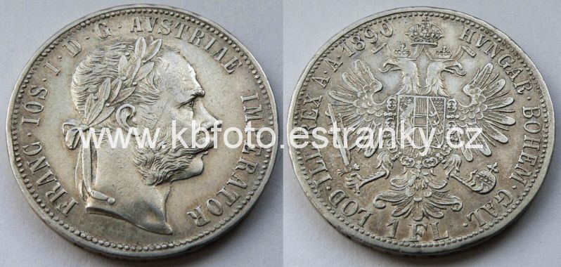 č.049 - 1 zlatník 1890 , patina