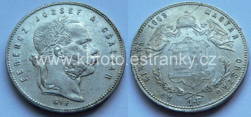 č.122 - 1 zlatník 1868 GY.F. 