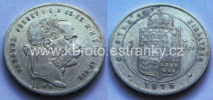 č.126 - 1 zlatník 1875 K.B. , patina