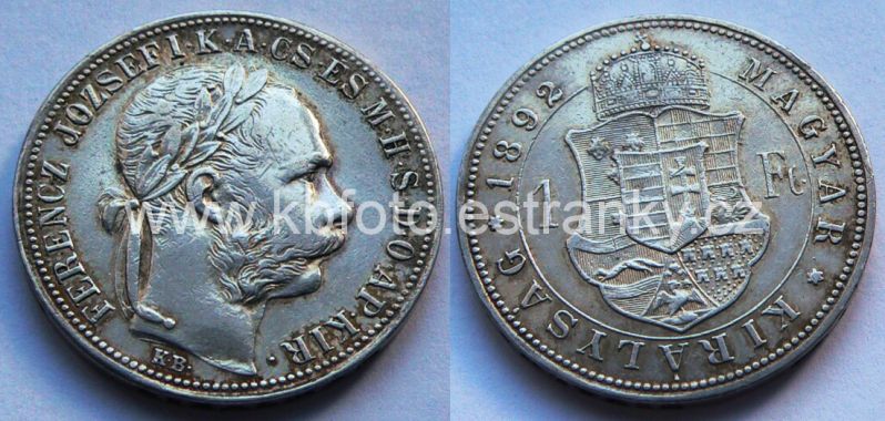 č.128 - 1 zlatník 1892 K.B. , patina