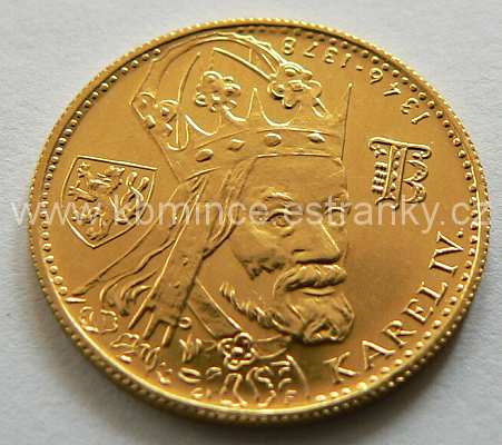 Československý 1 dukát 1978 Karel IV rub - mince č1