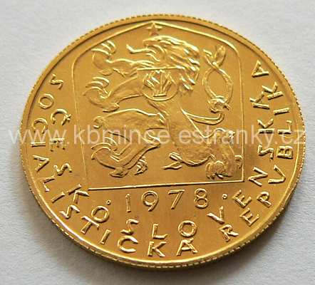 Československý 1 dukát 1978 Karel IV líc - mince č1