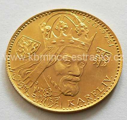 Československý 1 dukát 1979 Karel IV  rub