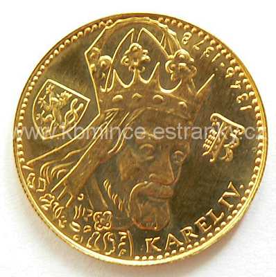 Československý 1 dukát 1979 Karel IV rub