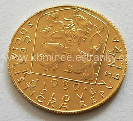 Československý 1 dukát 1980 Karel IV  rub - mince č1
