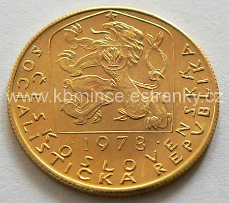 Československý 1 dukát 1978 Karel IV - líc - mince č.2
