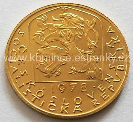 Československý 1 dukát 1978 Karel IV - líc - mince č.3