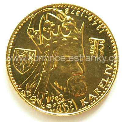 Československý 1 dukát 1978 Karel IV rub - mince č.3