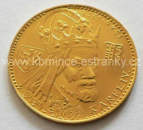 Československý 1 dukát 1978 Karel IV rub - mince č4