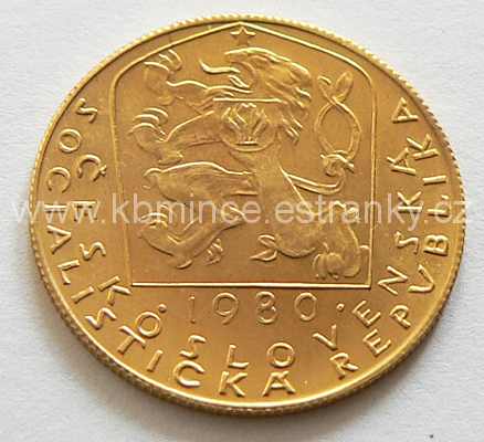 Československý 1 dukát 1980 Karel IV - rub - mince č2
