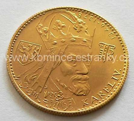 Československý 1 dukát 1981 Karel IV - rub