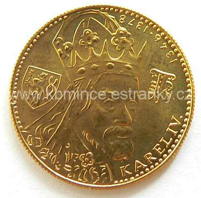 Československý 1 dukát 1981 Karel IV rub