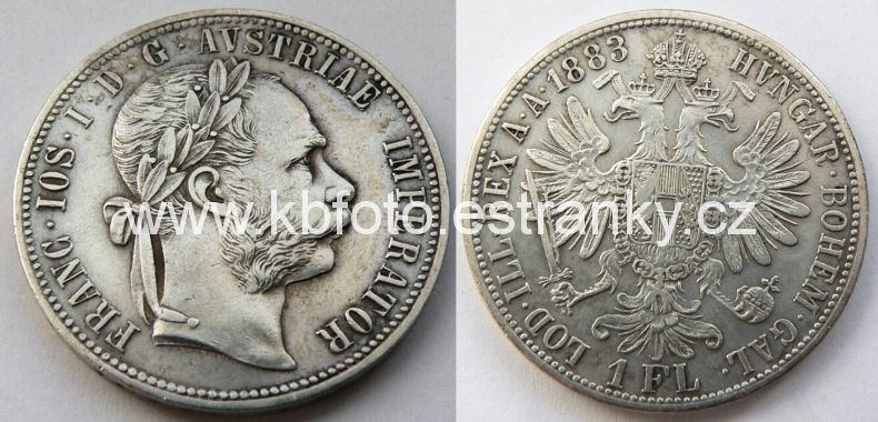 1 zlatník 1883, patina 