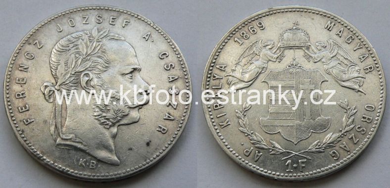 1 zlatník 1869 K.B. , vlasový škrábanec