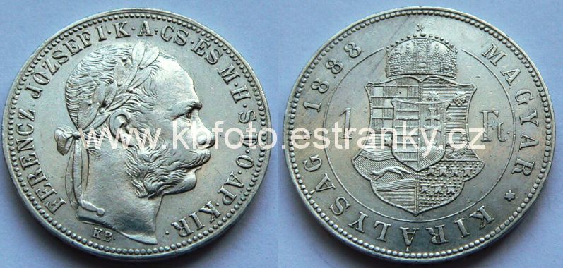 č.024 - 1 zlatník 1888 K.B. 
